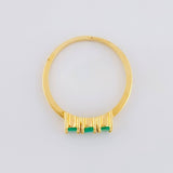 Anillo Trinity 1.95gr T7 Esmeraldas 36pts Oro Amarillo (Joya)