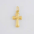 Dije Cruz Puntas Curvas 0.35g / 1.9cm Oro Amarillo 18K