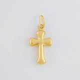 Dije Cruz Puntas Curvas 0.35g / 1.9cm Oro Amarillo 18K