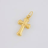 Dije Cruz Puntas Curvas 0.35g / 1.9cm Oro Amarillo 18K