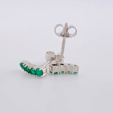 Topos Trio Curvo 1.25gr / 9mm Esmeraldas 23pts Oro Blanco 18K (Joya)