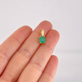 Dije Cuadrado Esmeralda 90pts 1.15g / 1.4cm Oro Amarillo 18K