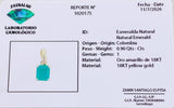 Dije Cuadrado Esmeralda 90pts 1.15g / 1.4cm Oro Amarillo 18K