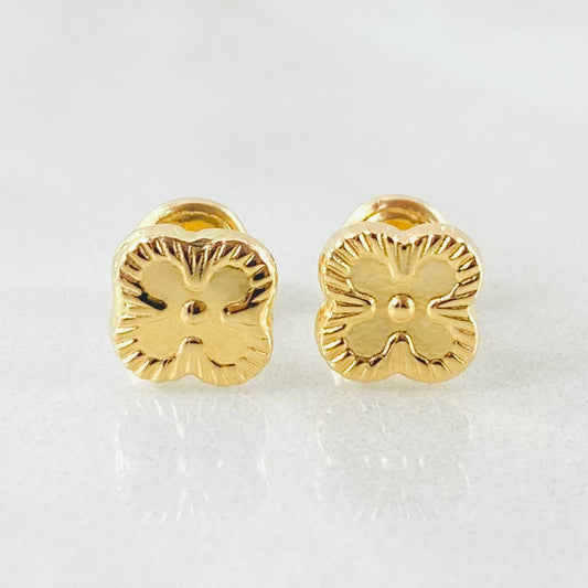 Topos Trebol 0.8gr / 7.2mm Oro Amarillo 18K
