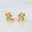 Topos Flor Trio 0.8gr / Tres Oros 18K *