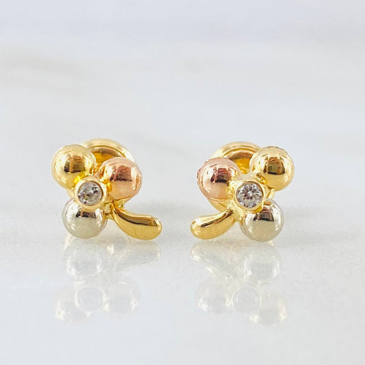 Topos Flor Trio 0.8gr / Tres Oros 18K *