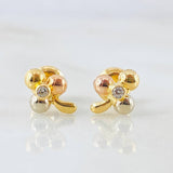 Topos Flor Trio 0.8gr / Tres Oros 18K *