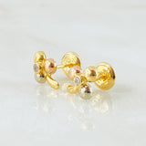 Topos Flor Trio 0.8gr / Tres Oros 18K *