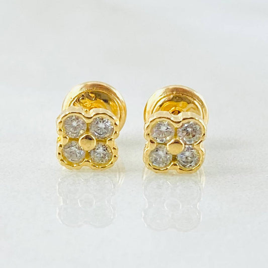 Topos Trebol 1.15gr / 5.2mm Oro Amarillo 18K *