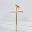 Dije Cruz Baston Liso 1.45gr / 4.5cm / Cargador Bordeado Oro Amarillo 18K