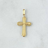 Dije Cruz Bordeada 0.95gr / 3cm / Oro Amarillo 18K