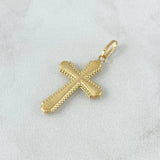 Dije Cruz Bordeada 0.95gr / 3cm / Oro Amarillo 18K