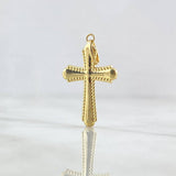 Dije Cruz Bordeada 0.95gr / 3cm / Oro Amarillo 18K