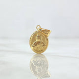 Dije Sagrado Corazón De Jesús 0.75gr / 2.1cm / Mate - Cargador Liso Oro Amarillo 18K