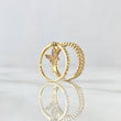 Anillo Pareja Mariposa Colgante  4.55gr / T6- 6 1/4 / Circones Blancos Oro Amarillo 18K ©