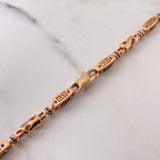 Cadena Rustica Cilindros 94.15gr / 70cm / Circones Azules Amarillos Oro Rosa 18K $