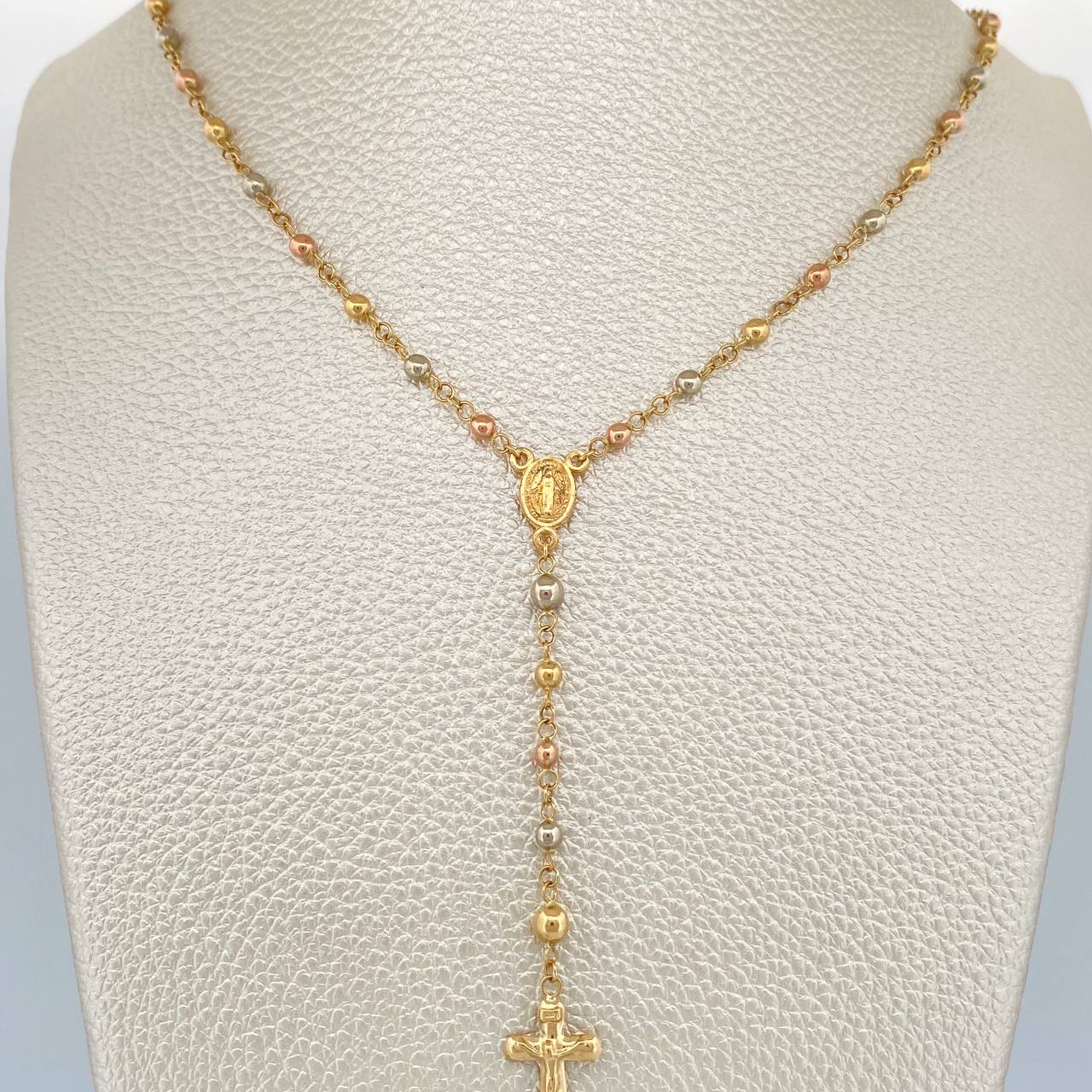 Rosario Virgen Milagrosa 6.4gr / 60cm / Tres Oros 18K &