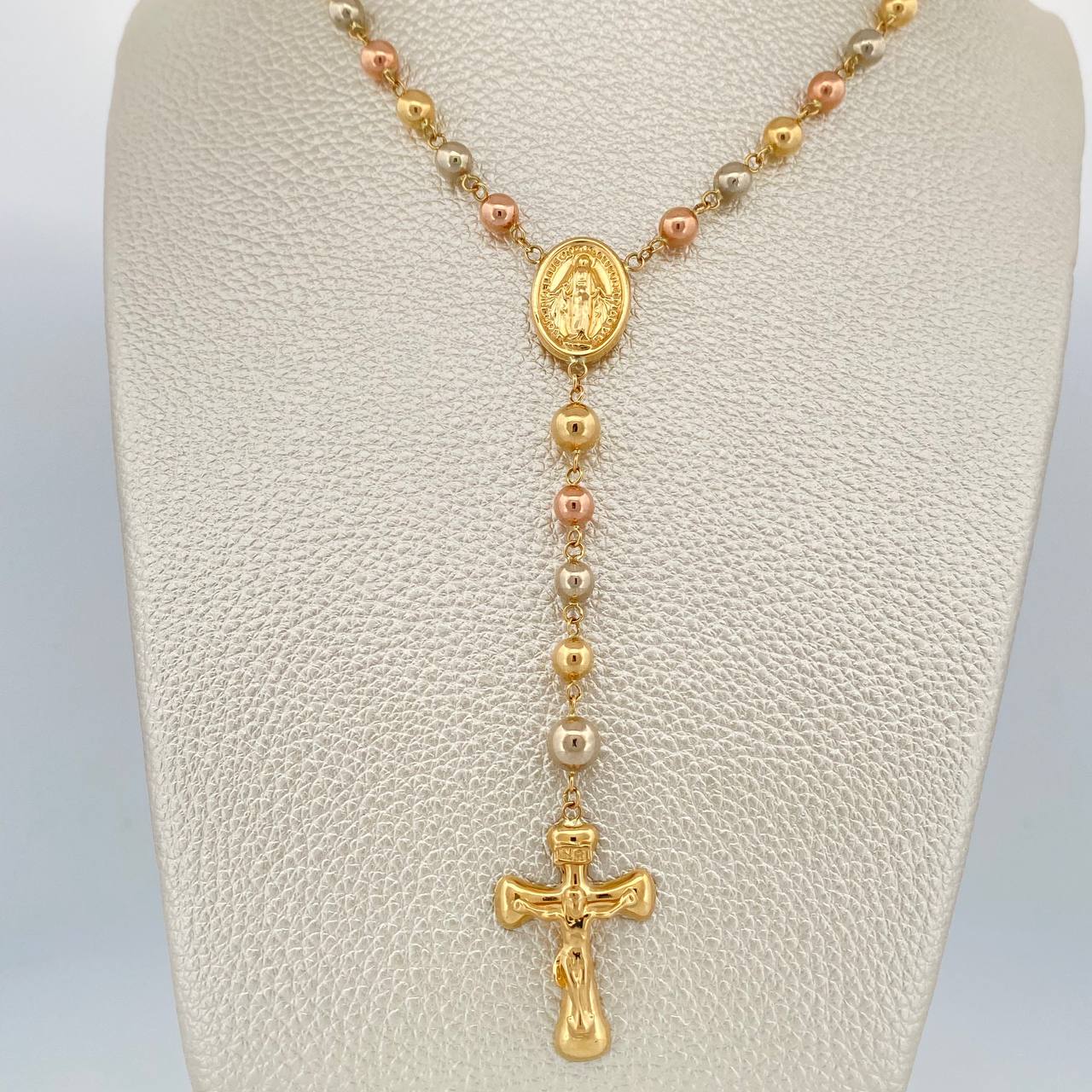 Rosario Virgen Milagrosa 12.6gr / 60cm / Tres Oros 18K &