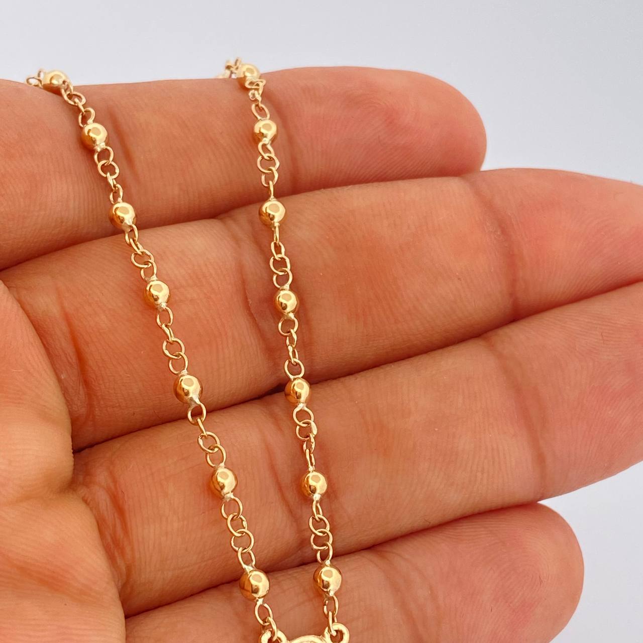 Rosario Virgen Milagrosa 6.65gr / 59.4cm / Oro Amarillo 18K &