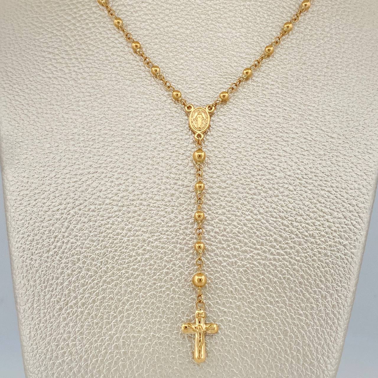 Rosario Virgen Milagrosa 6.4gr / 53.3cm / Oro Amarillo 18K &