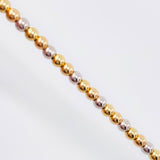 Cadena Gargantilla Militar Lisa 2.8gr / 45cm / 3mm Tres Oros +3 18K