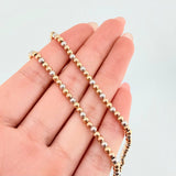 Cadena Gargantilla Militar Lisa 2.8gr / 45cm / 3mm Tres Oros +3 18K ©