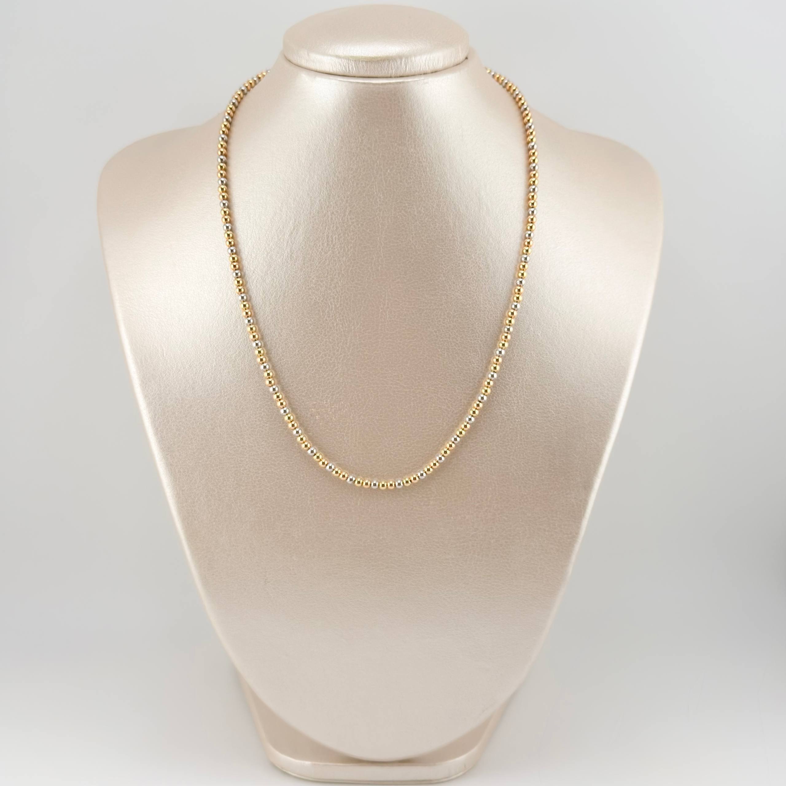 Cadena Gargantilla Militar Lisa 2.8gr / 45cm / 3mm Tres Oros +3 18K