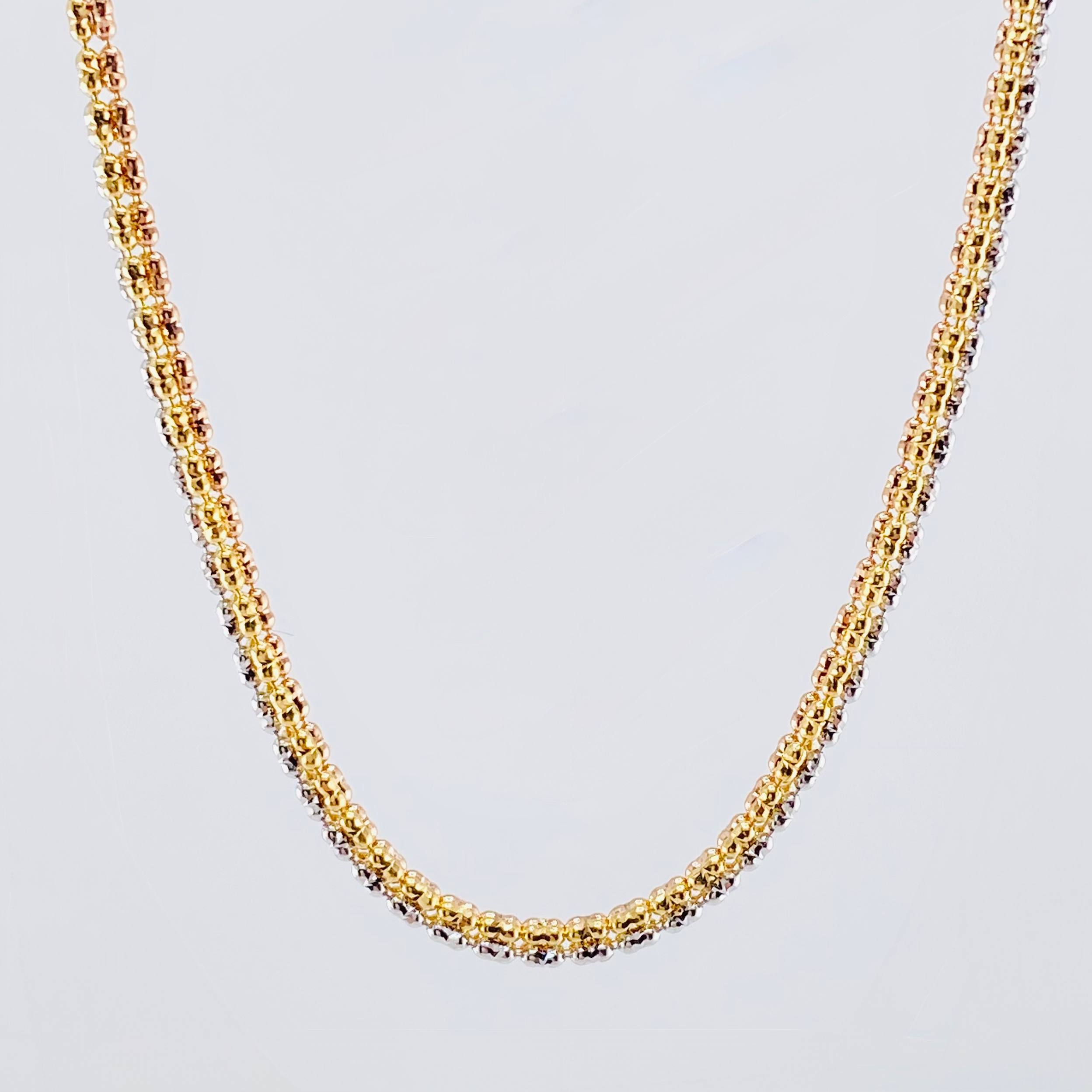 Cadena Ice 18gr / 60cm / 2.6mm Tres Oros +4 18K ©