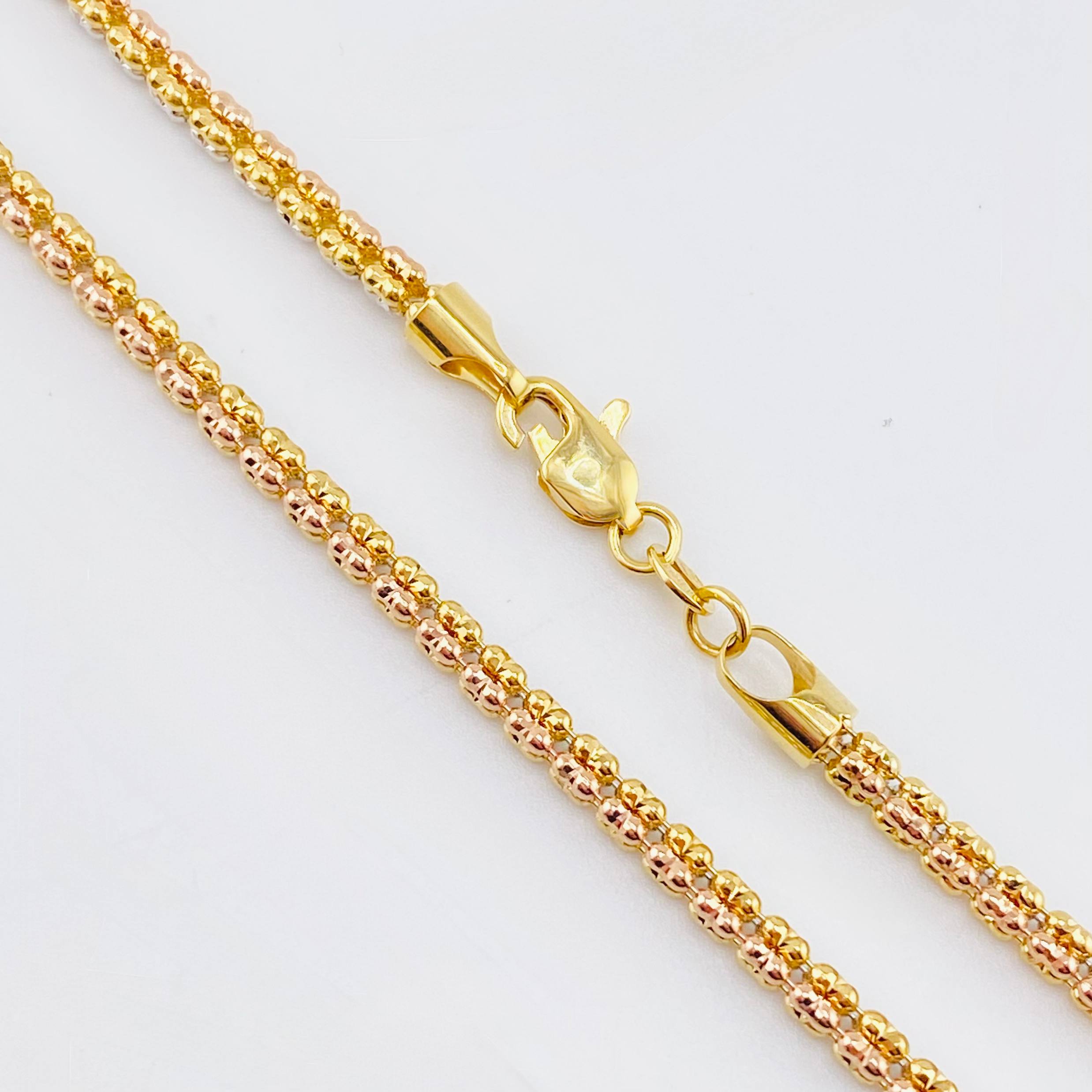 Cadena Ice 18gr / 60cm / 2.6mm Tres Oros +4 18K ©