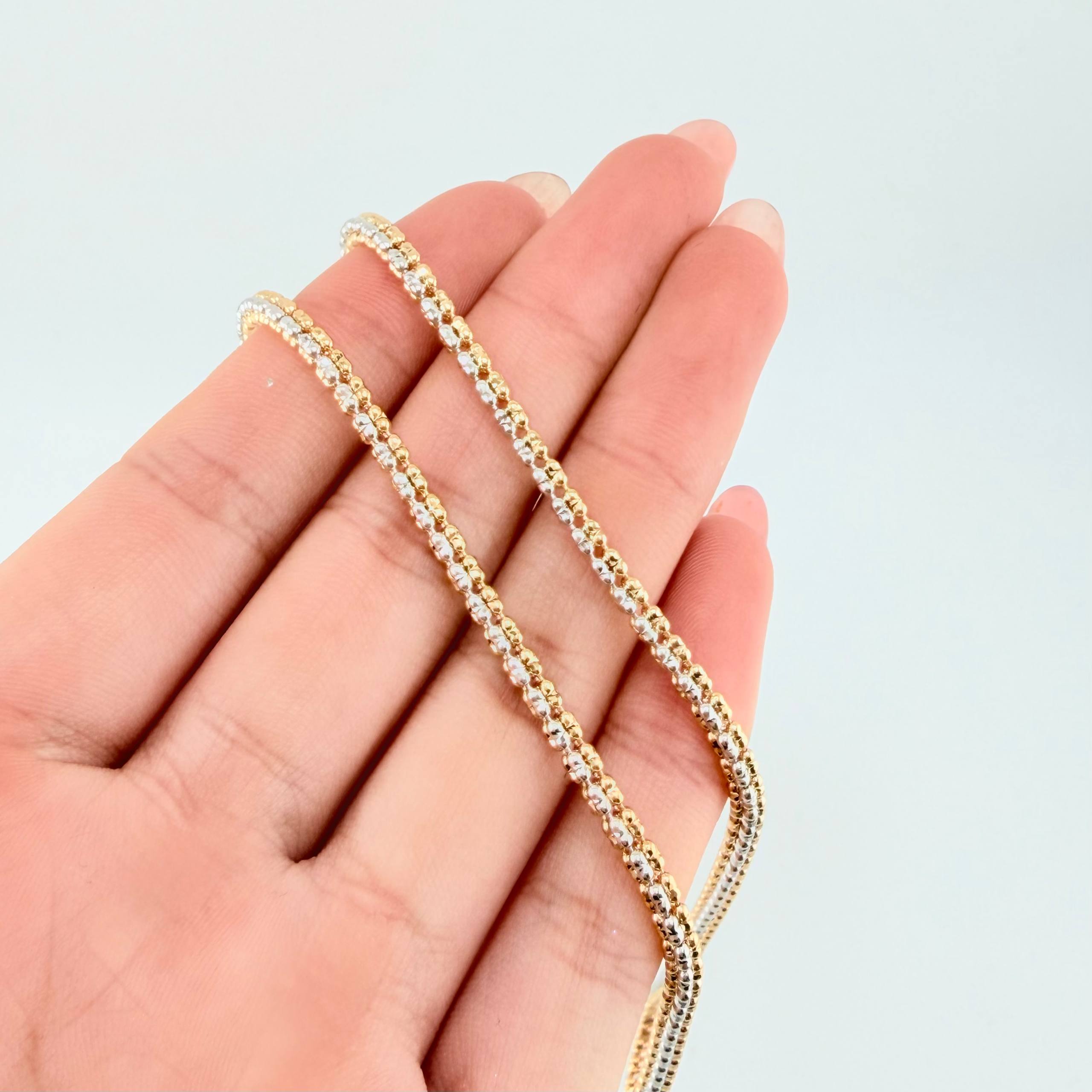 Cadena Ice 18.18gr / 60cm / 2.6mm Tres Oros +4 18K