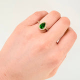 Anillo Halo Gota 3.85gr / T6 1/4 / Oro Amarillo 18K ©