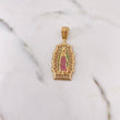Dije Virgen Guadalupe 8gr / 4.8cm / Circones Blancos Verdes Fucsias Oro Amarillo 18K $