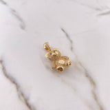 Dije Oso 7.35gr / 3.6cm / Circones Blancos Negros Oro Amarillo 18K $