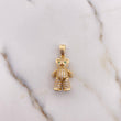 Dije Oso Articulado 4.7gr / 3cm / Circones Blancos Verdes Oro Amarillo 18K $