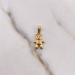 Dije Oso 1.1gr / 2cm / Circones Azules Oro Amarillo 18K $