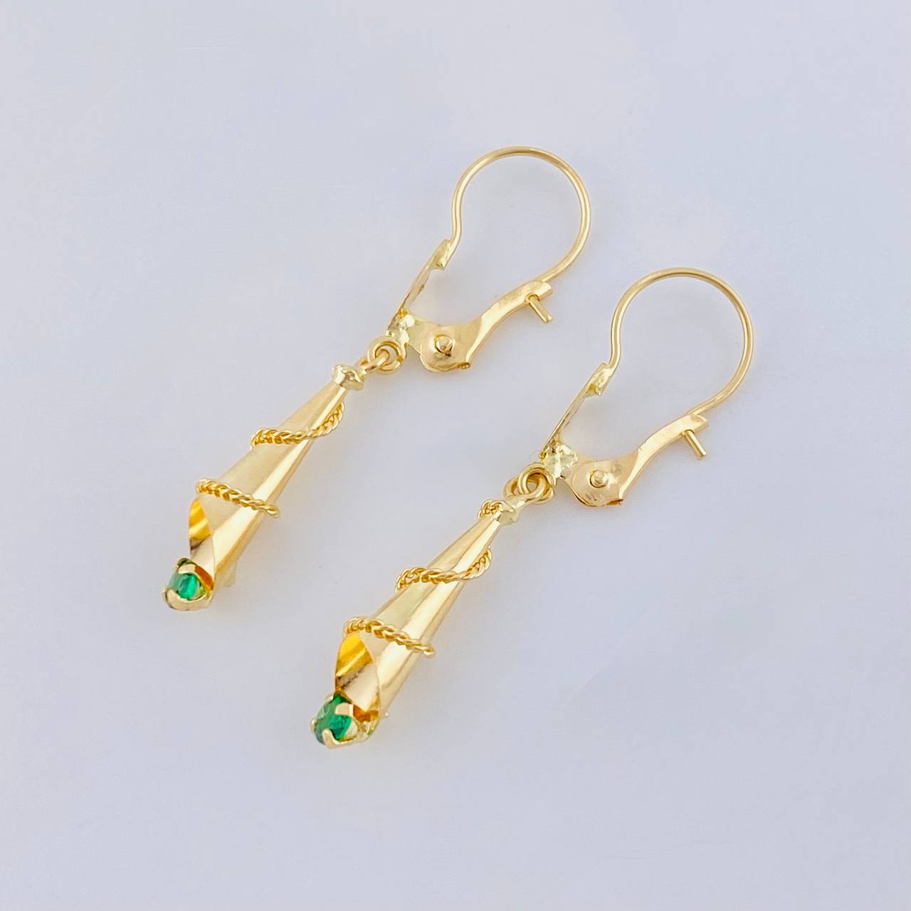 Candongas Lagrima Gota 1.15g / 3.2cm Oro Amarillo 18K