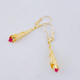 Candongas Lagrima Gota 1.7g / 3.9cm Oro Amarillo 18K