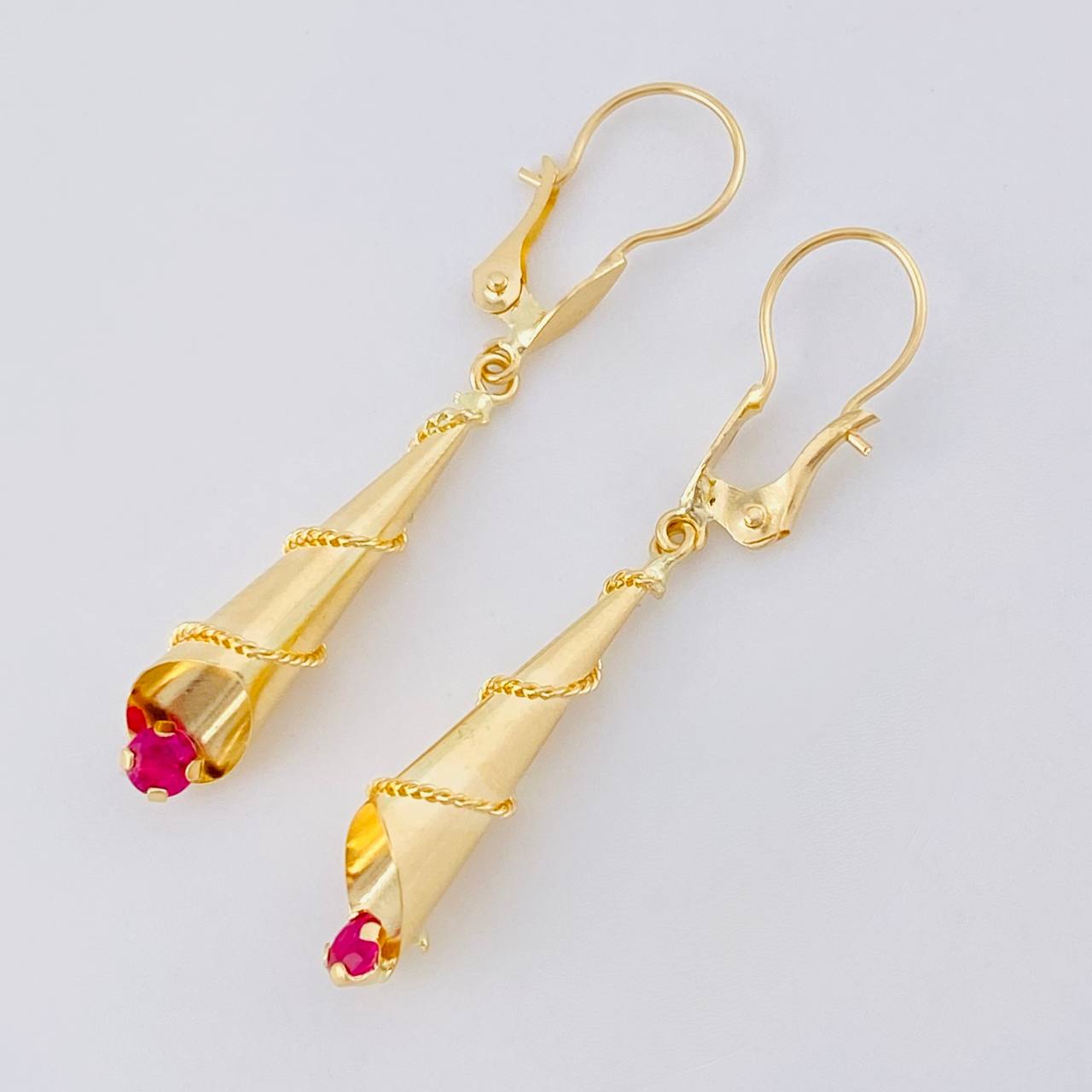 Candongas Lagrima Gota 1.7g / 3.9cm Oro Amarillo 18K