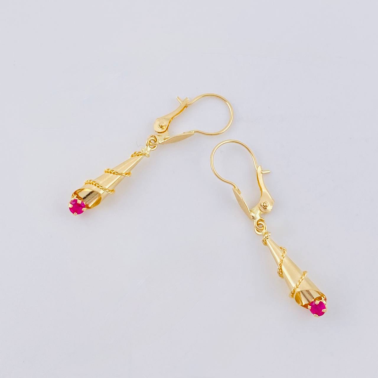 Candongas Lagrima Gota 1.15g / 3.2cm Oro Amarillo 18K