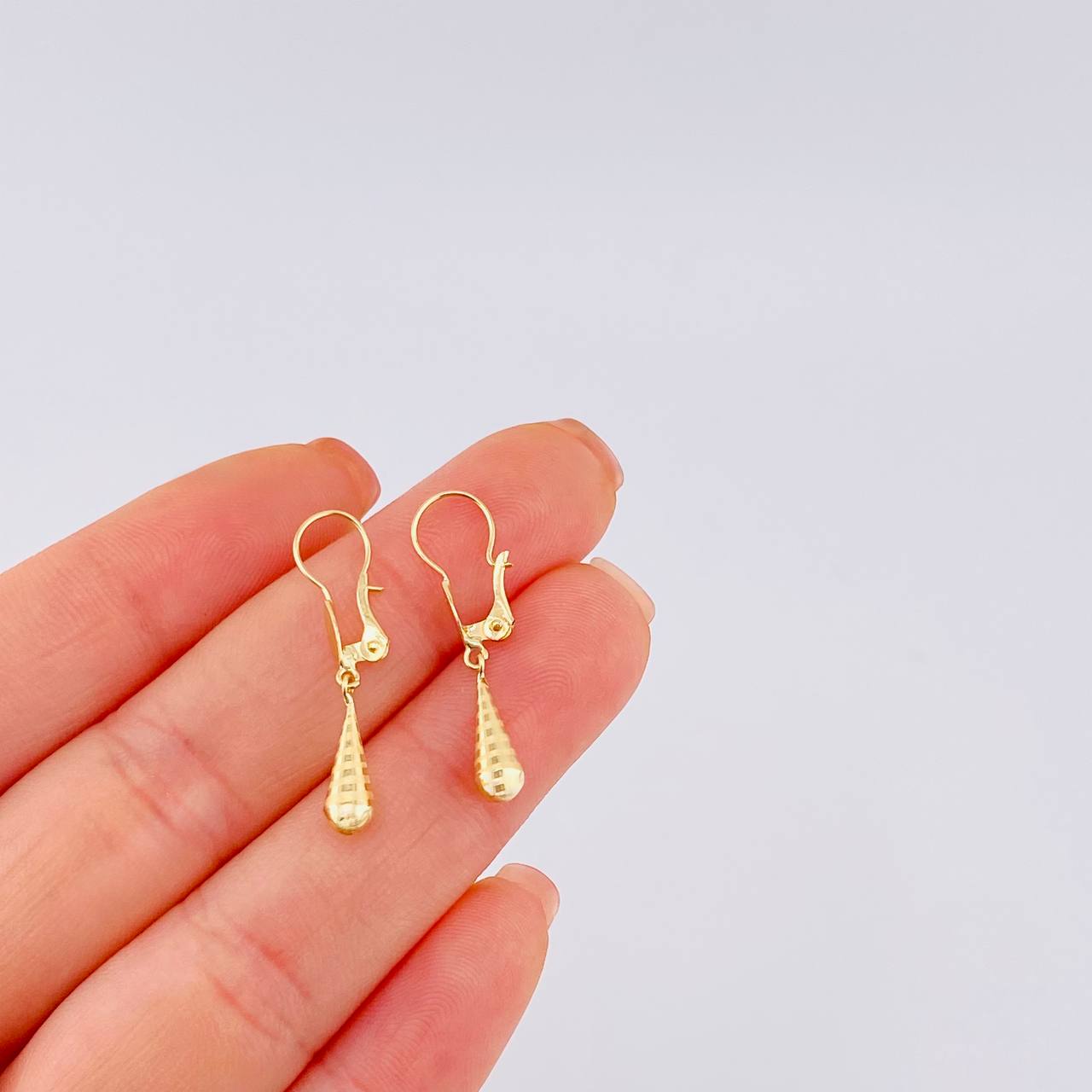 Candongas Lagrima 1 g / 3.4 cm Oro Amarillo 18K