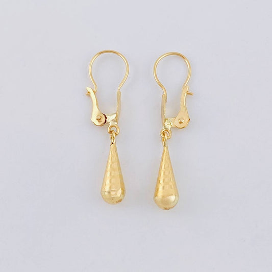Candongas Lagrima 0.75 g / 2.8 cm Oro Amarillo 18K