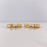 Candongas Fenix 2.85gr / 2.5cm / Entorchadas Oro Amarillo 18K $
