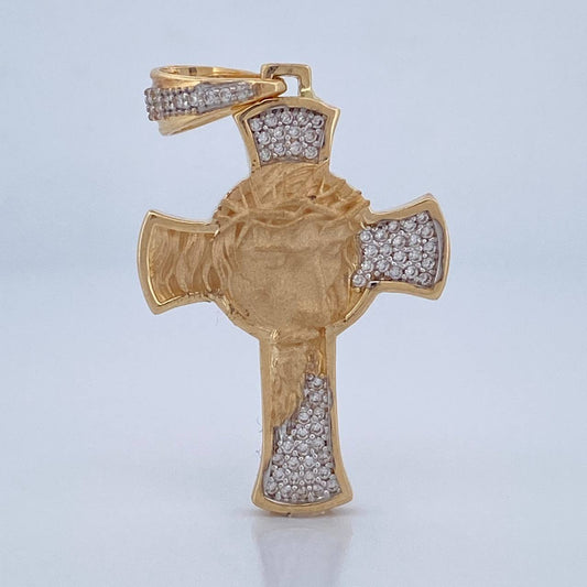 Dije Cruz Rostro Cristo 6.8gr / 4.4cm / Oro 18K $