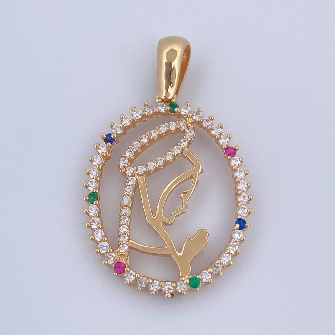 Dije Virgen María 2.85gr / 3.1cm / Oro 18K $