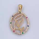 Dije Virgen María 2.85gr / 3.1cm / Oro 18K $