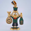 Dije Pato Bolsa Dinero Botella Champagne 34.85gr / 6.7cm / Oro 18K $
