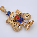 Dije Pato Bolsas Dinero 16.15gr / 5cm / Oro 18K $