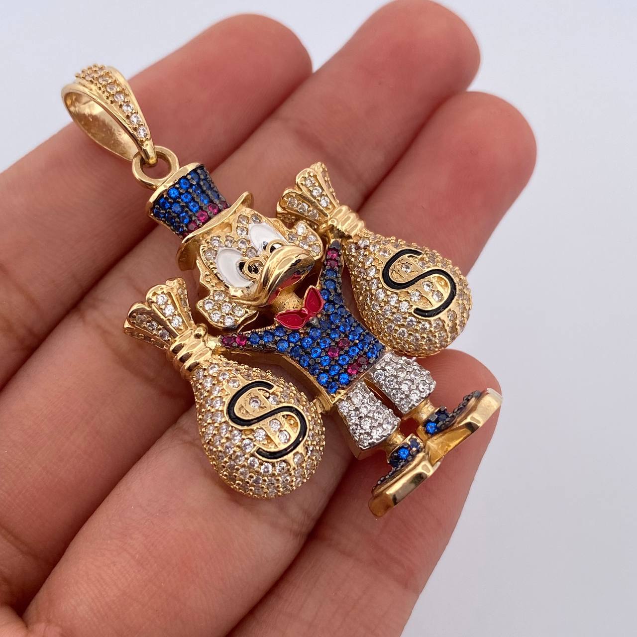 Dije Pato Bolsas Dinero 16.15gr / 5cm / Oro 18K $