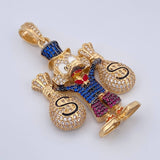 Dije Pato Bolsas Dinero 15.3gr / 4.7cm / Oro 18K $