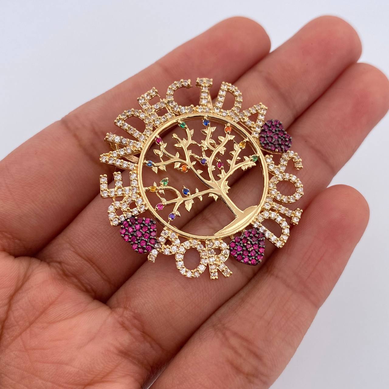 Dije Bendecida Por Dios 7.2gr / 3.5cm / Oro 18K $